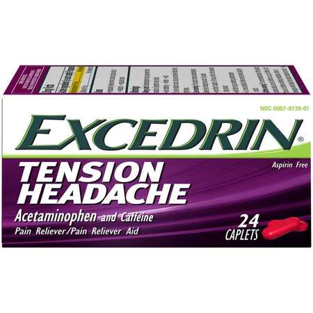 EXCEDRIN Tension Headache, 500mg Caplets 24 Count, PK24 44070642